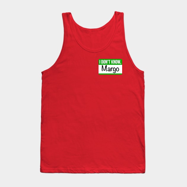 Christmas Vacation Todd and Margo Name Tag Tank Top by darklordpug